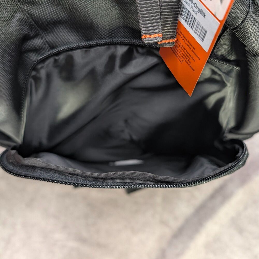 Harley-Davidson B&S Bar & Shield Black Backpack Bookbag XBP1500-OrgBlk Men's NWT - Picture 3 of 7